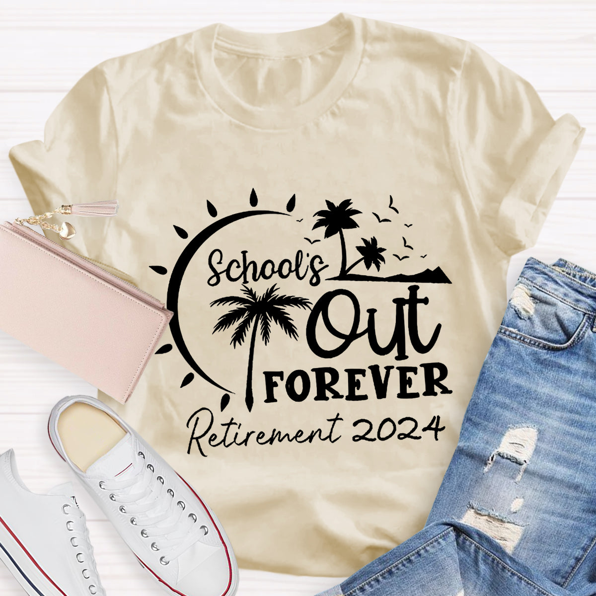 Personalized Retirement Time School's Out Forever T-Shirt