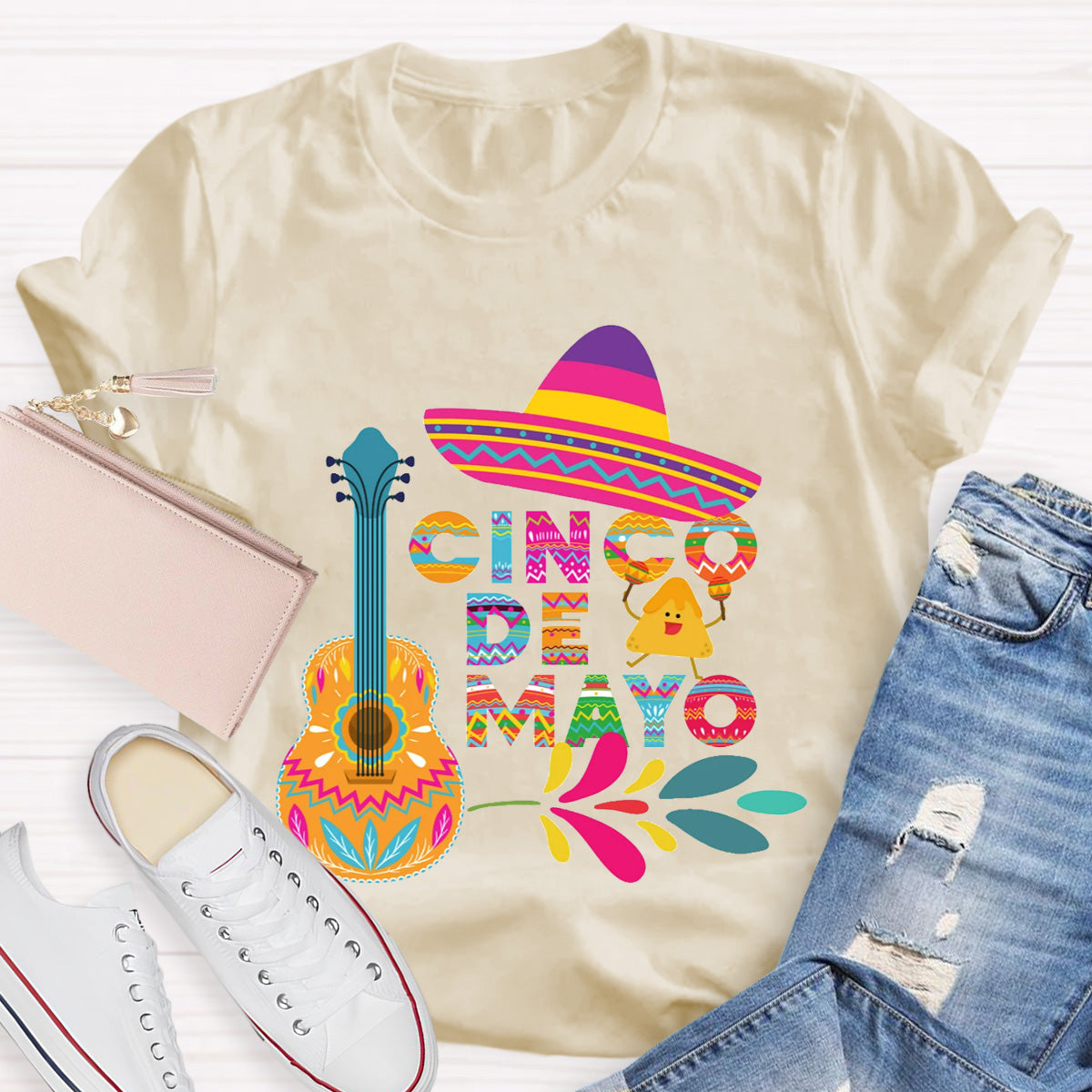 Cinco De Mayo Guitar Teacher T-Shirt