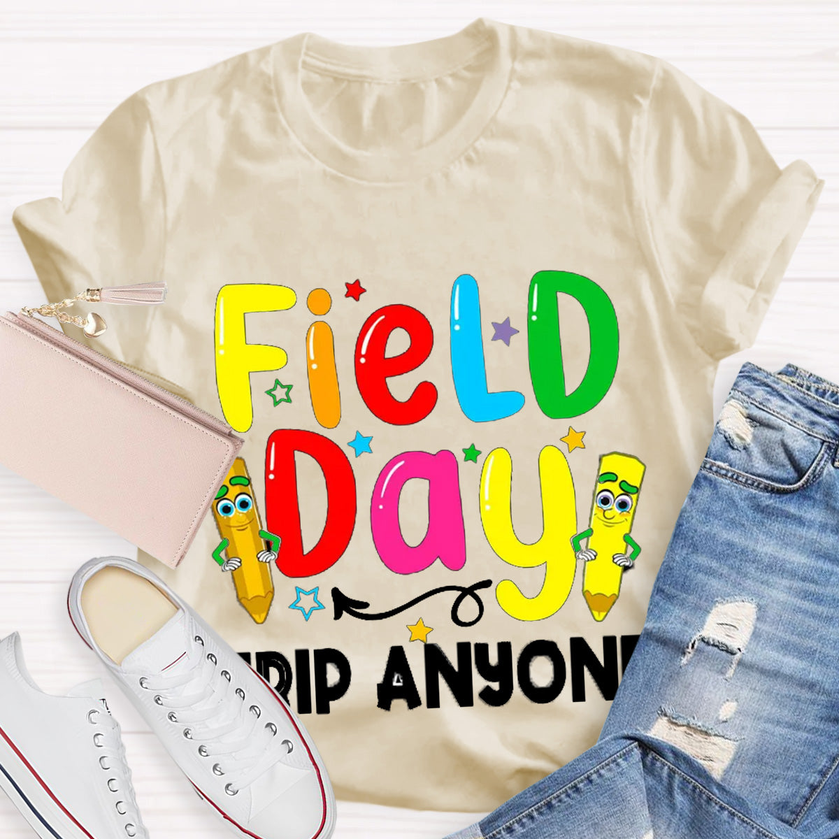 Field Day Pencil Teacher T-Shirt