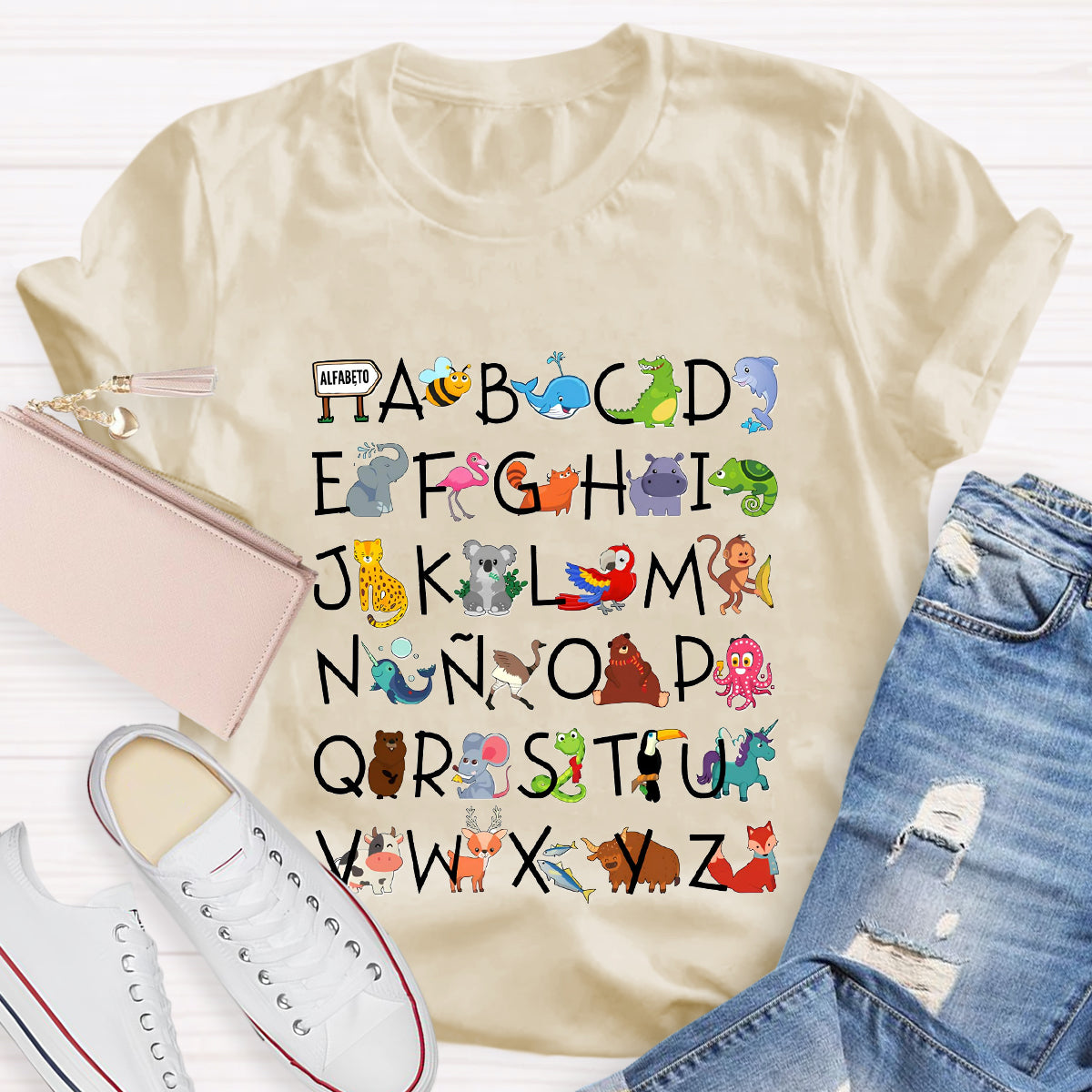Animal Insect Alphabet T-Shirt