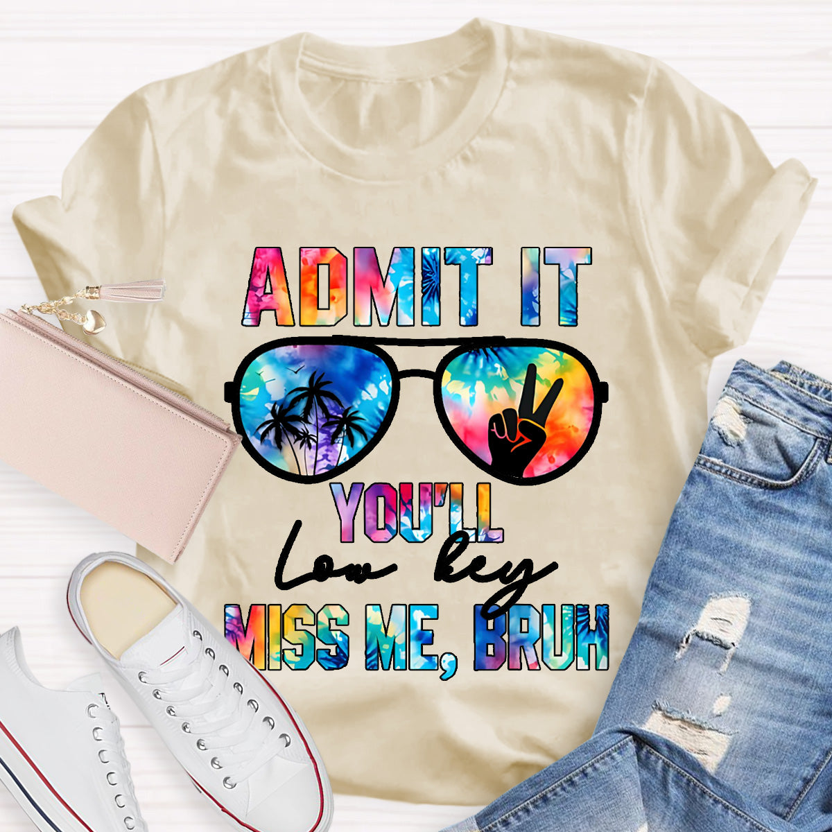 Admit It You'll Low Key Miss Me Bruh Teacher T-Shirt