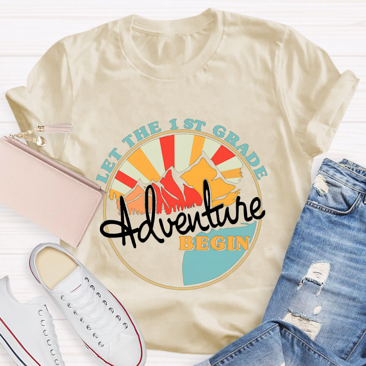 Personalized Let The 1st Grade Adventure Begin Teacher T-Shirt