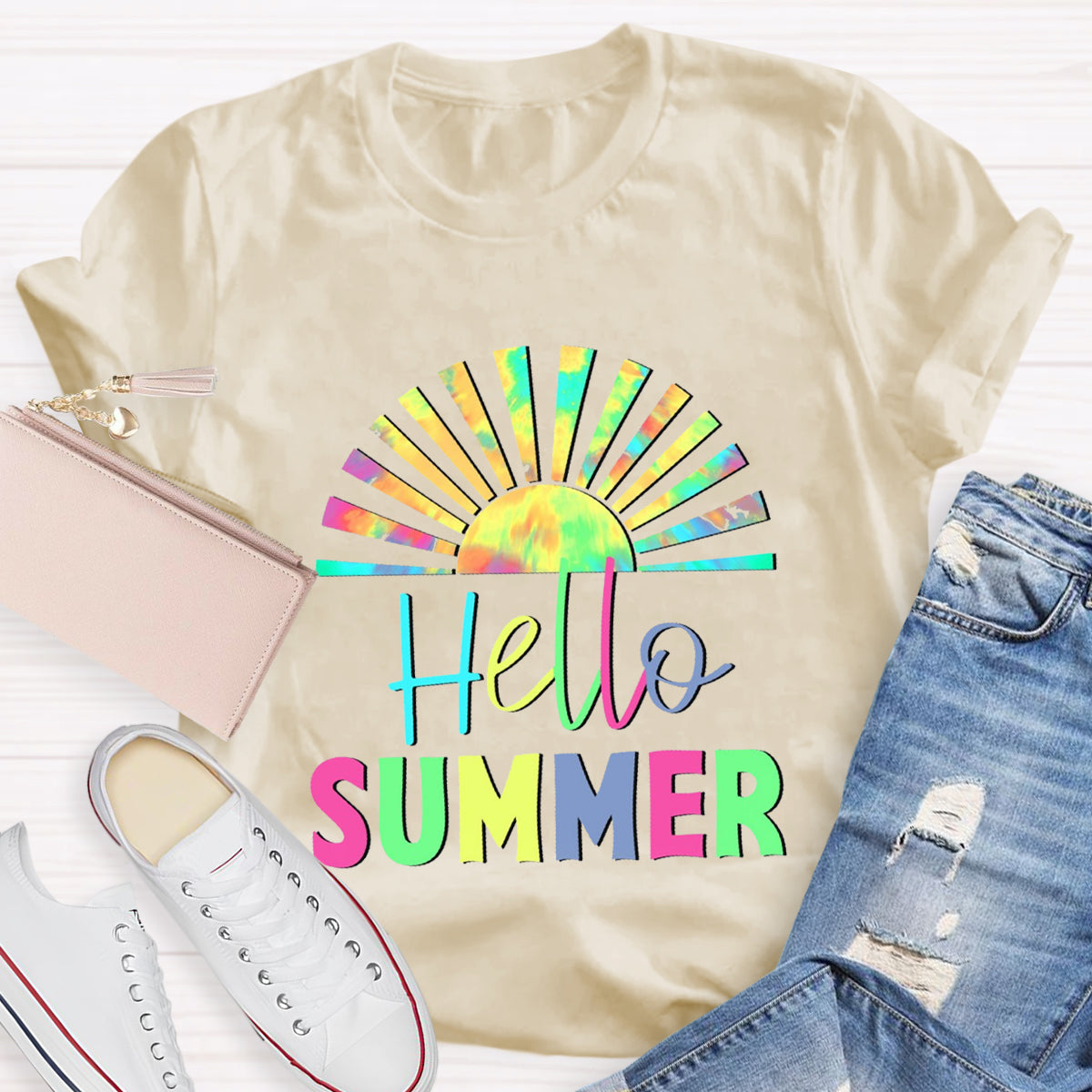 Hello Summer Sun Teacher T-Shirt