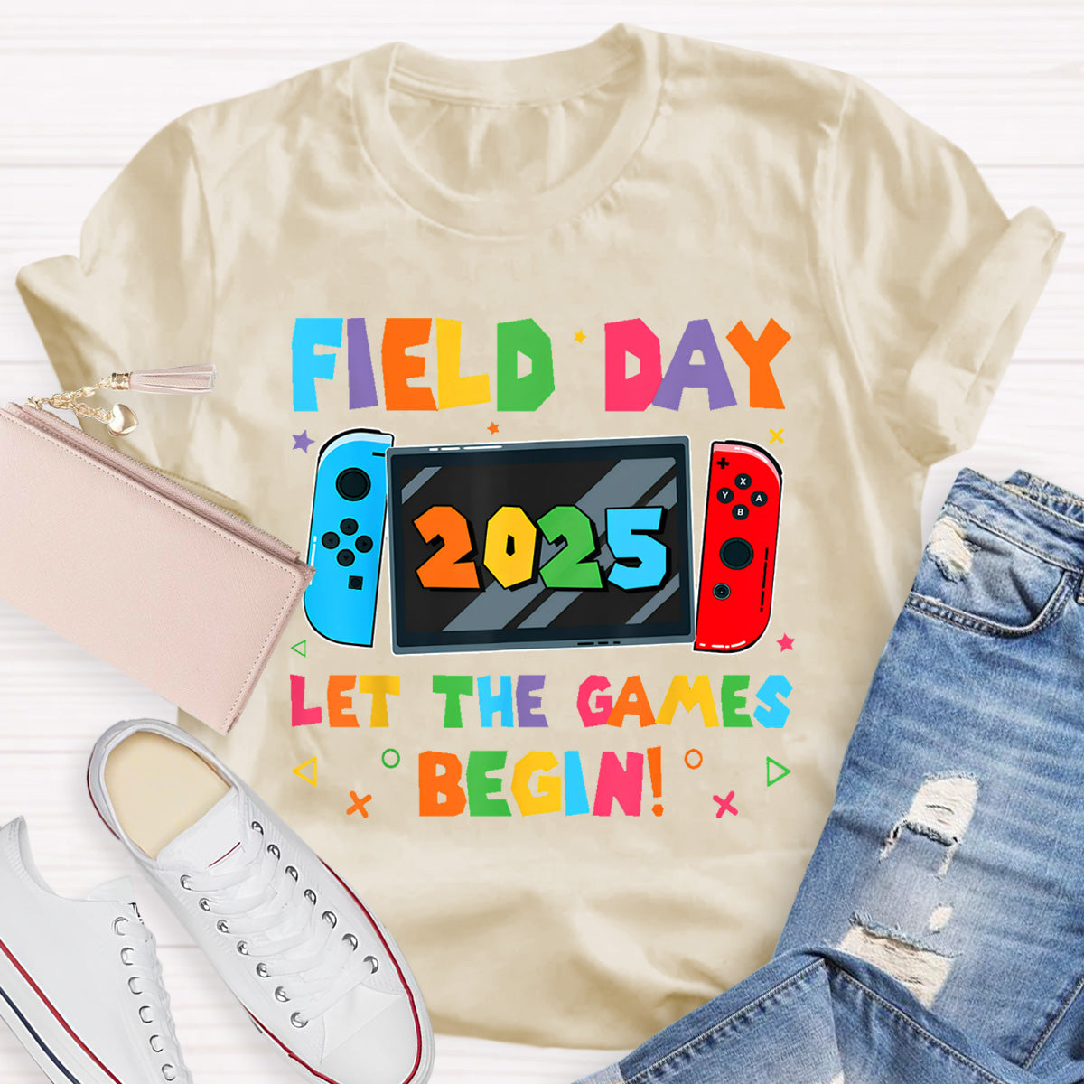 Personalized Year Field Day Let The Games Begin Teacher T-Shirt