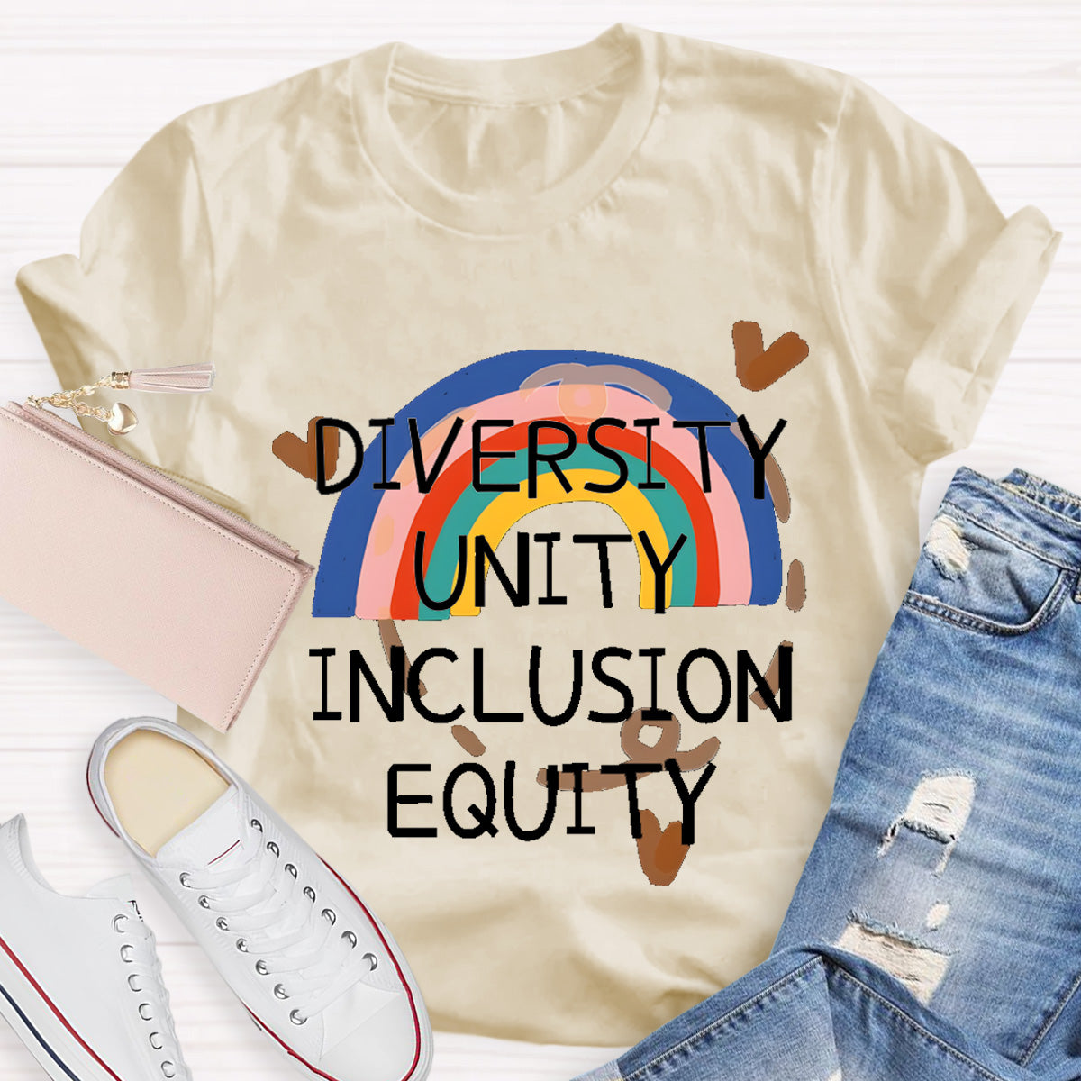 Diversity Unity Inclusion Equity Rainbow T-Shirt