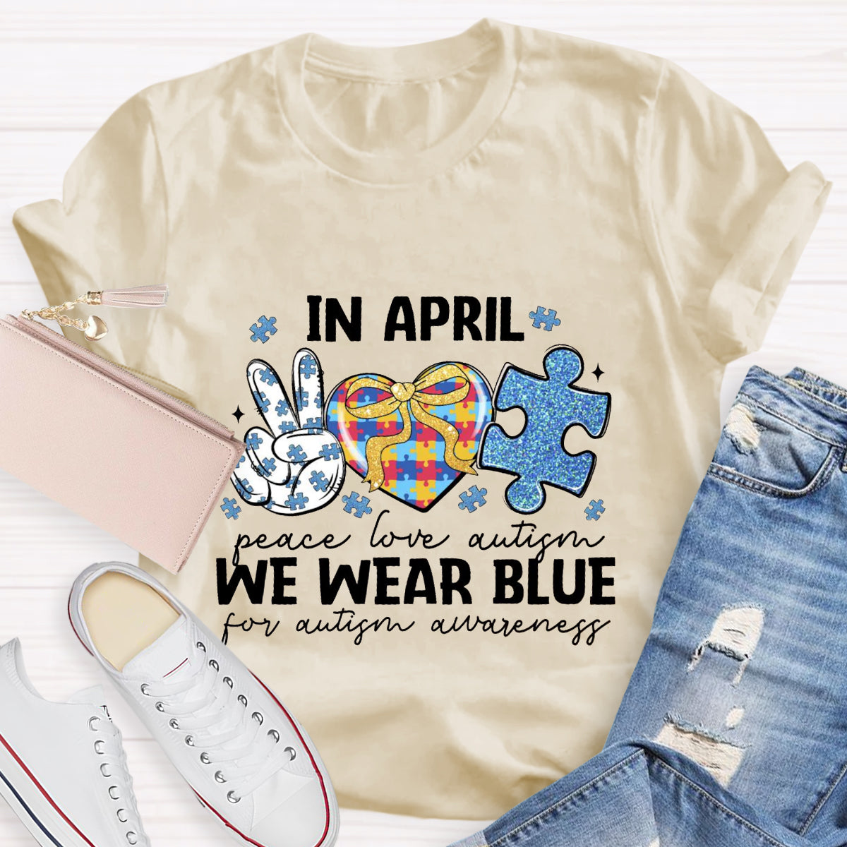 We Wear Blue Teacher T-Shirt