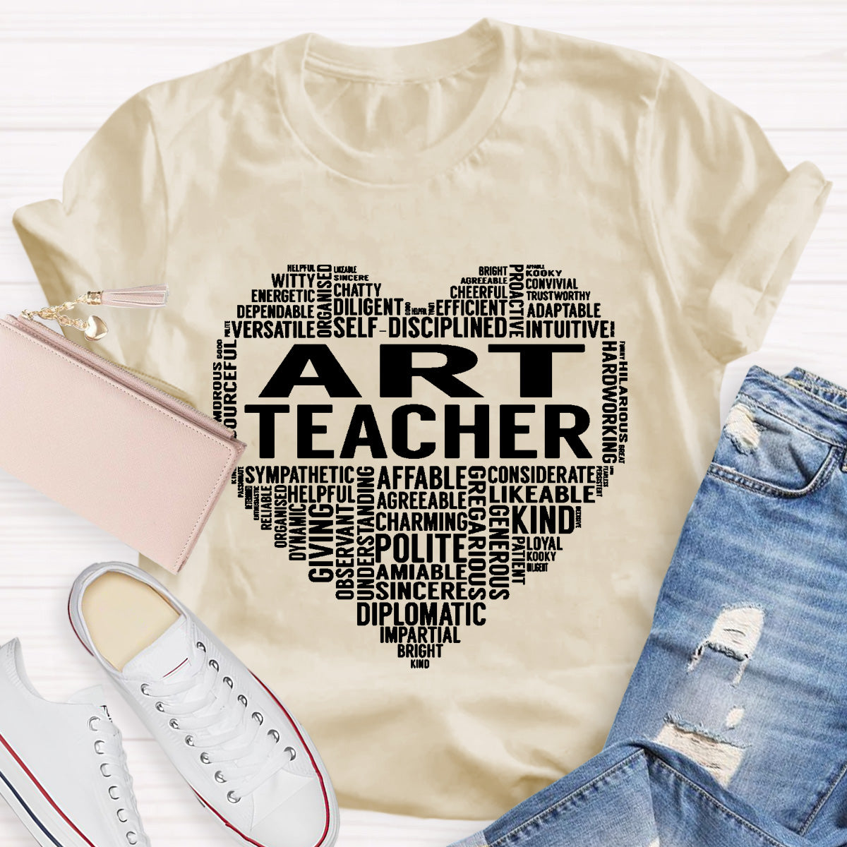 Art Teacher Defination Heart T-Shirt