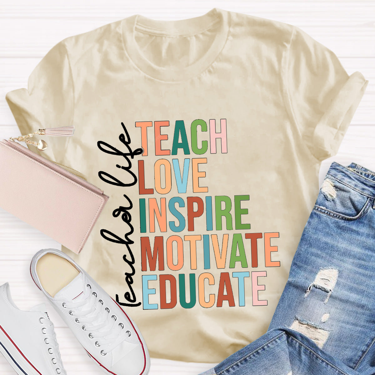 Teach Love Inspire Teacher T-Shirt