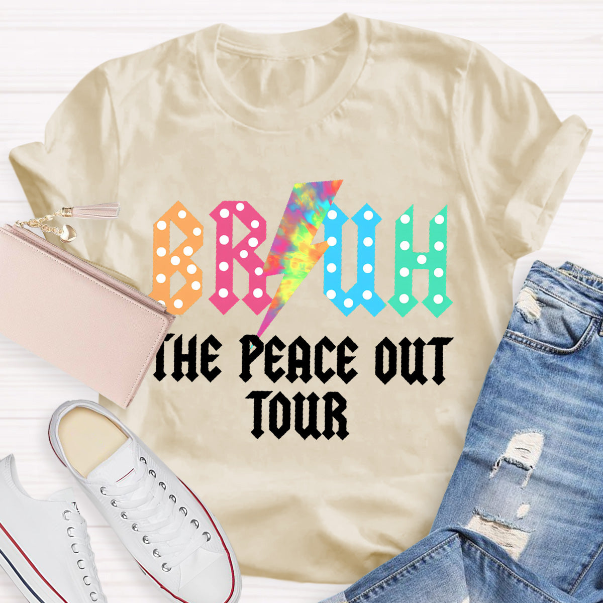 Bruh The Peace Out Tour Teacher T-Shirt