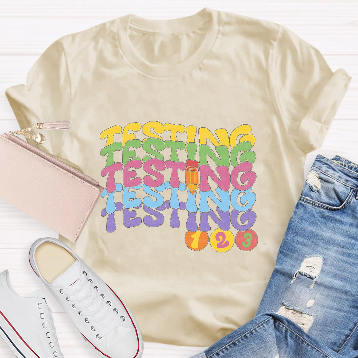 Testing Test Day 123 Teacher T-Shirt