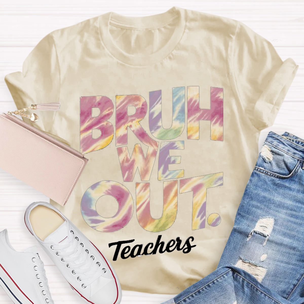 Bruh We Out Teachers Teacher T-Shirt