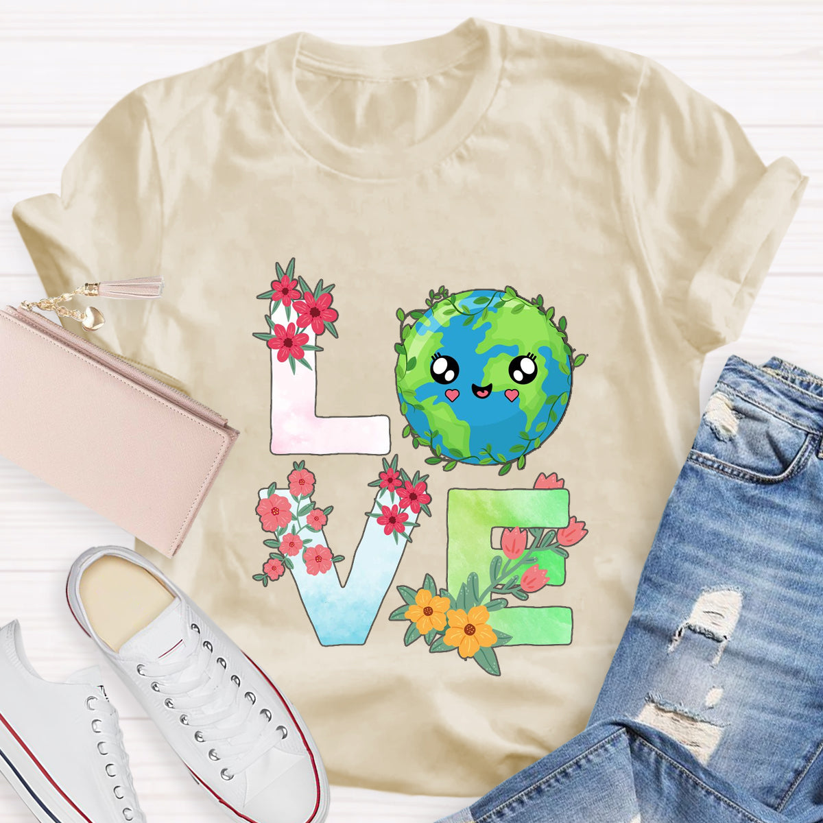 Love Earth Day Teacher T-Shirt