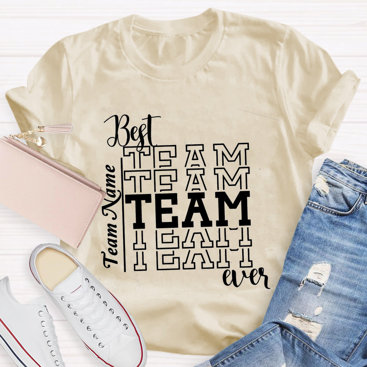 Personalized Best Team Ever Teacher T-Shirt