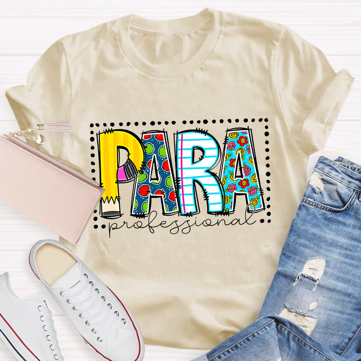 Para Professional Teacher With Heart T-Shirt