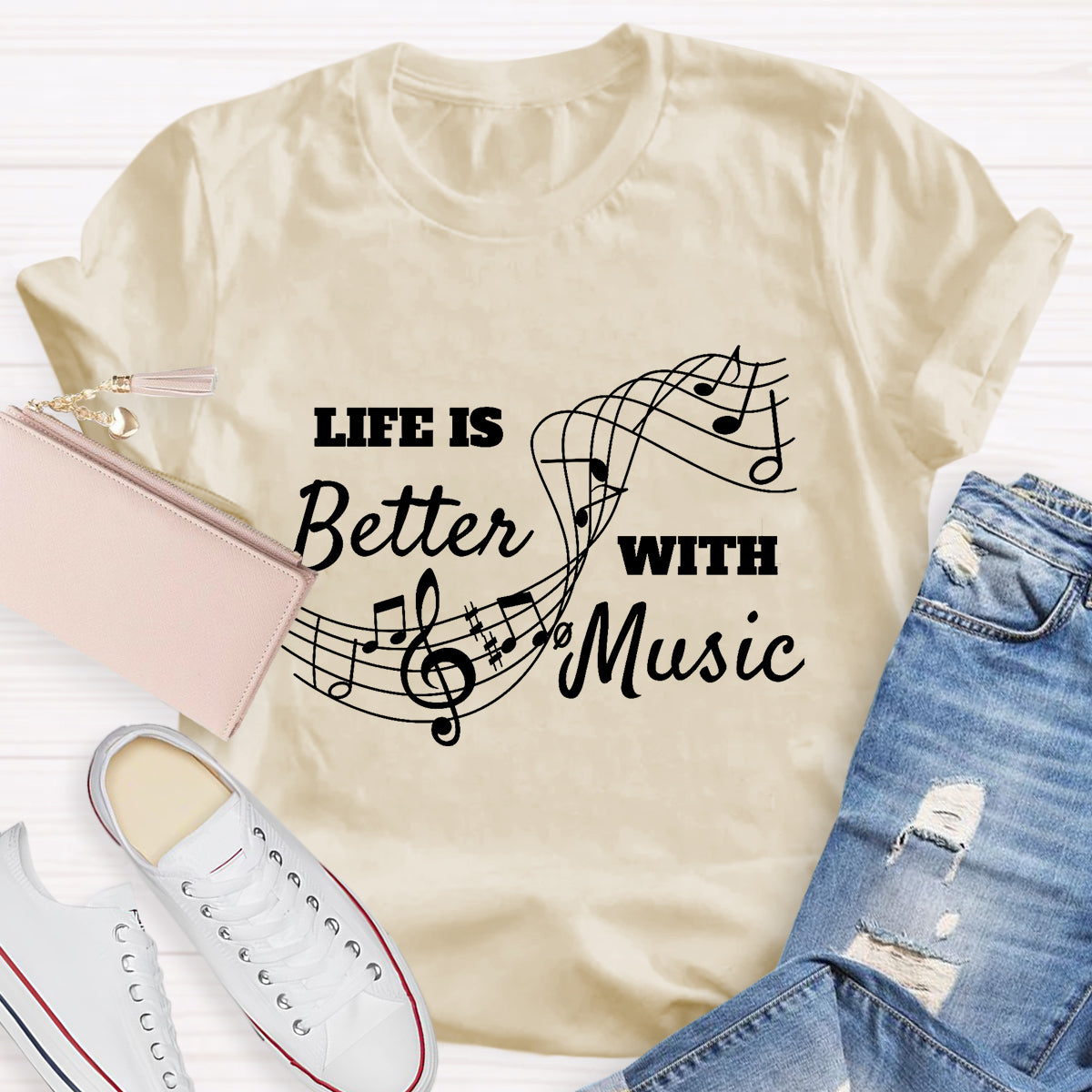 Life Is Better With Music Teacher T-Shirt
