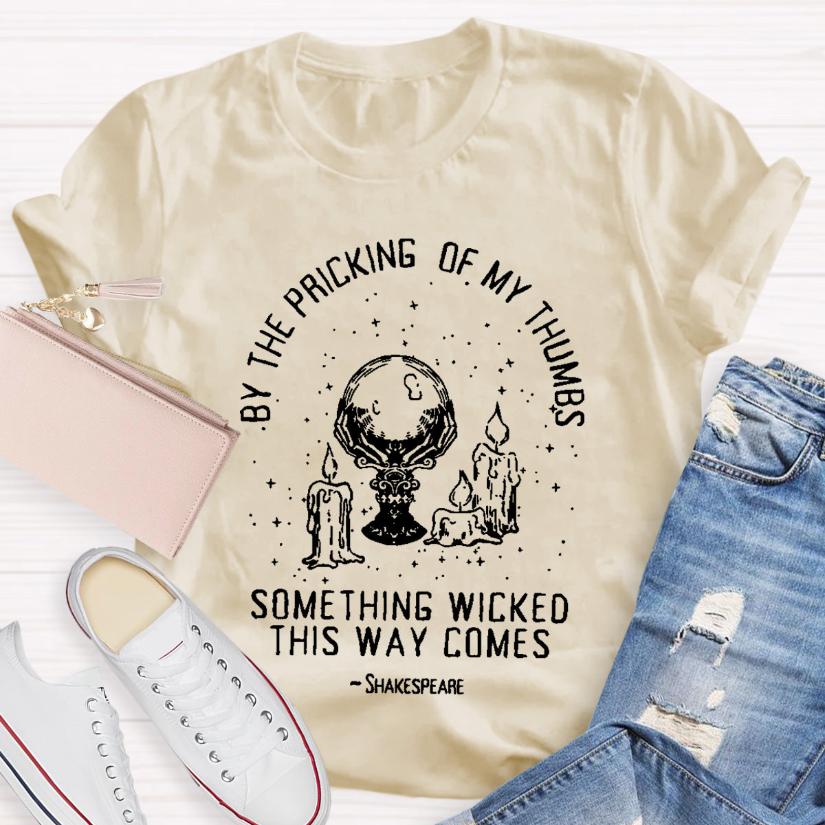 By The Pricking Of My Thumbs Something Wicked This Way Comes Teacher T-Shirt