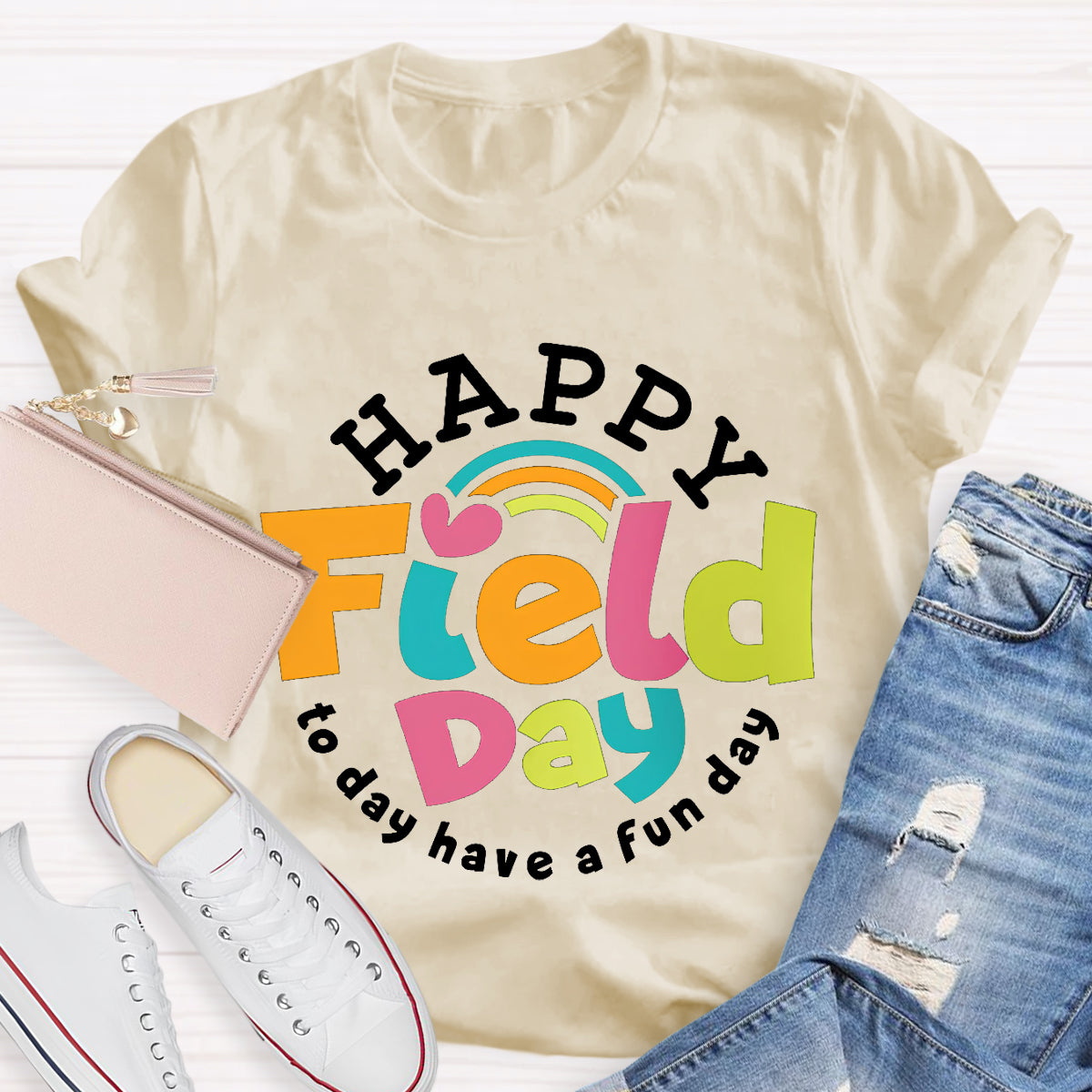 Happy Field Have A Fun Day Teacher T-Shirt