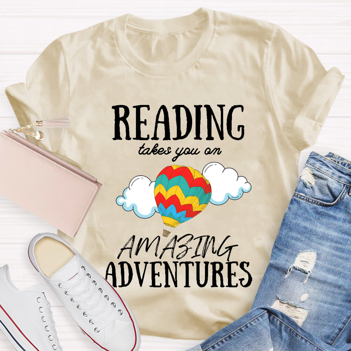 Reading Takes You On Amazing  Adventures Teacher T-Shirt