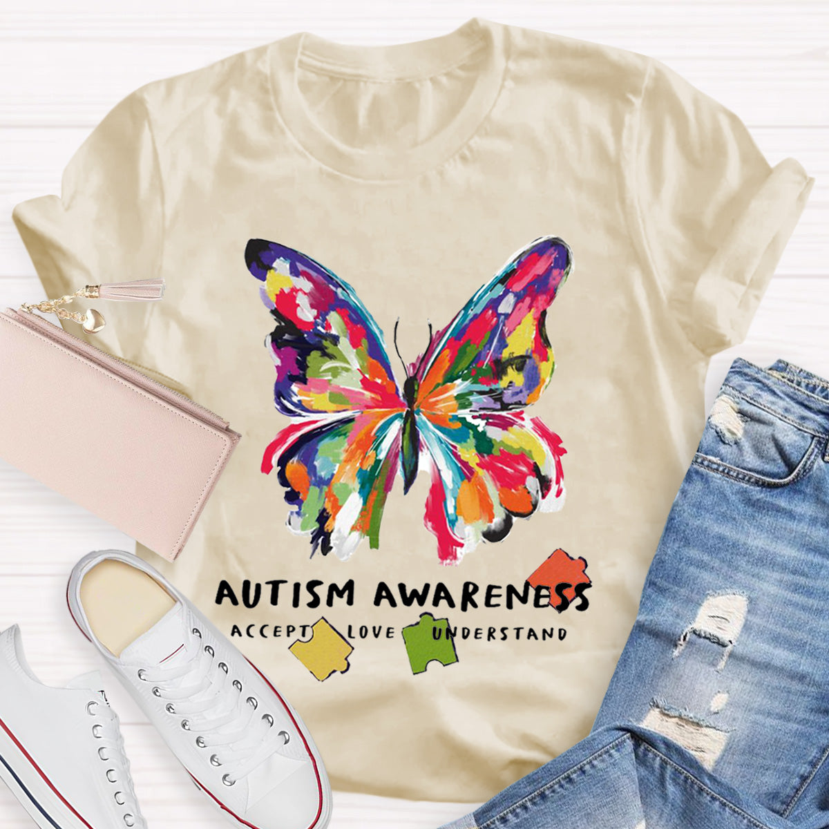 Autism Awareness Accept Understand Love Teacher T-Shirt