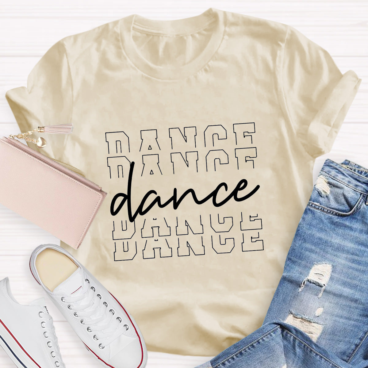 Dance Black Letters Teacher T-Shirt