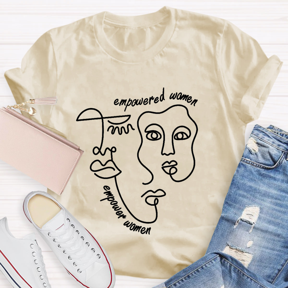Empowered Women Empower Women Art Teacher T-Shirt