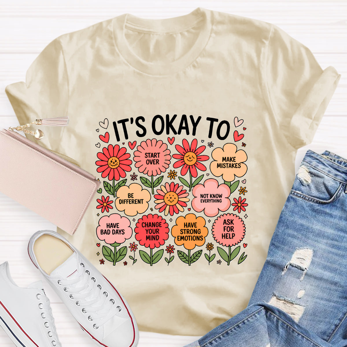 It's Okay To Make Mistakes Be Different Teacher T-Shirt