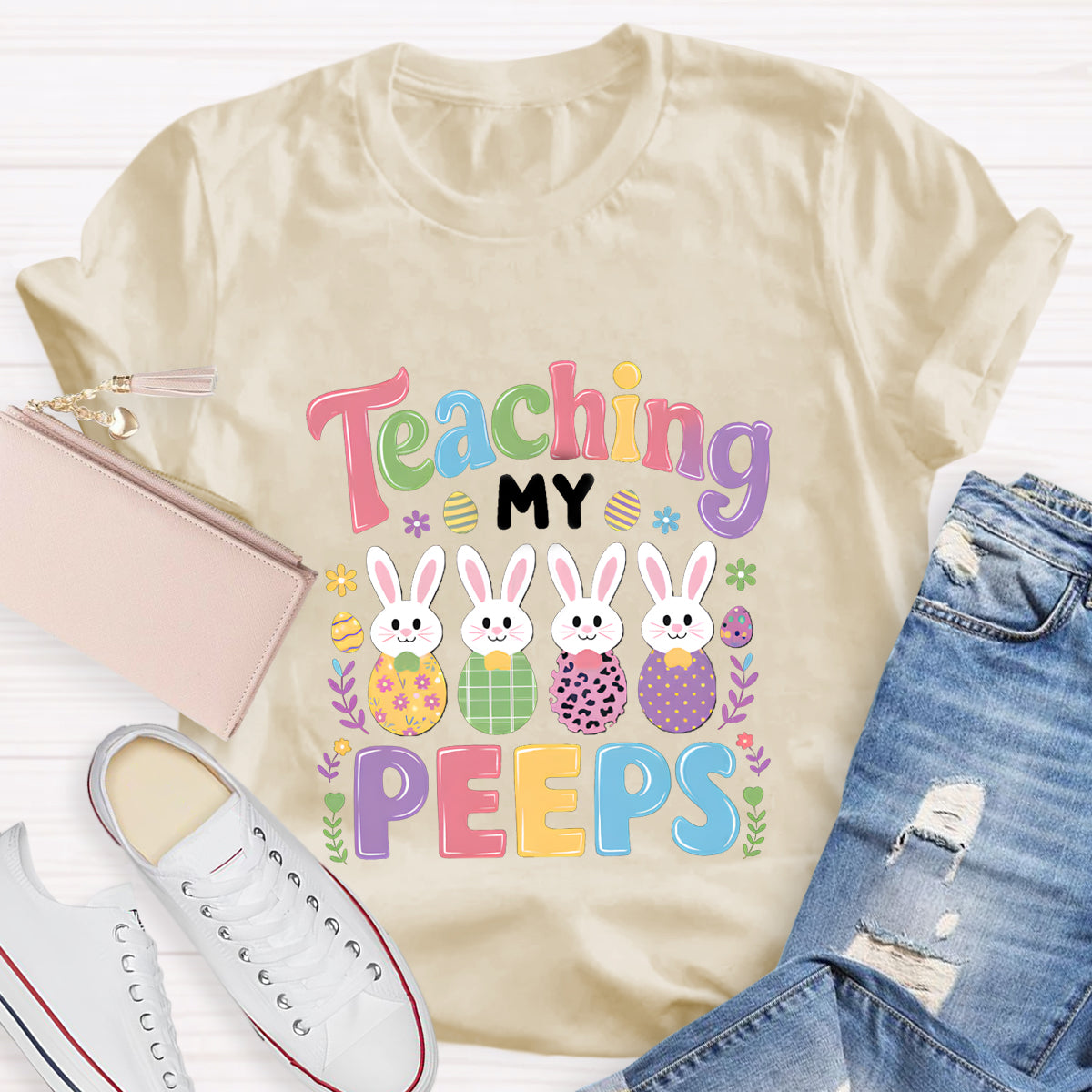 Teaching My Peeps Teacher T-Shirt