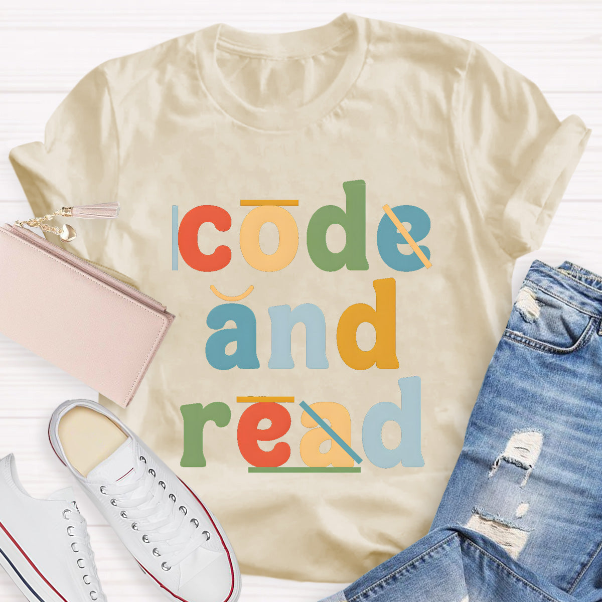 Code And Read Crammer Teacher T-Shirt