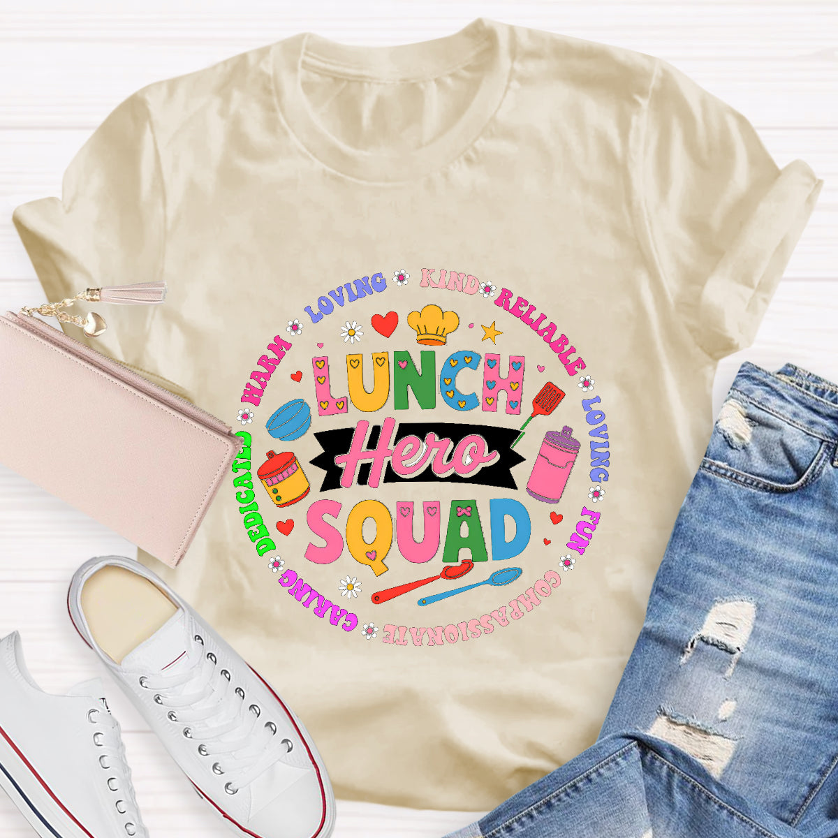 Lunch Hero Squad Love Students T-Shirt