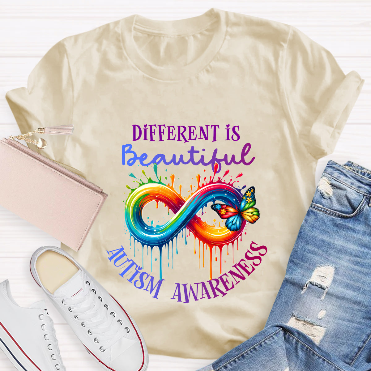 Different Is Beautiful Autism Awareness T-Shirt