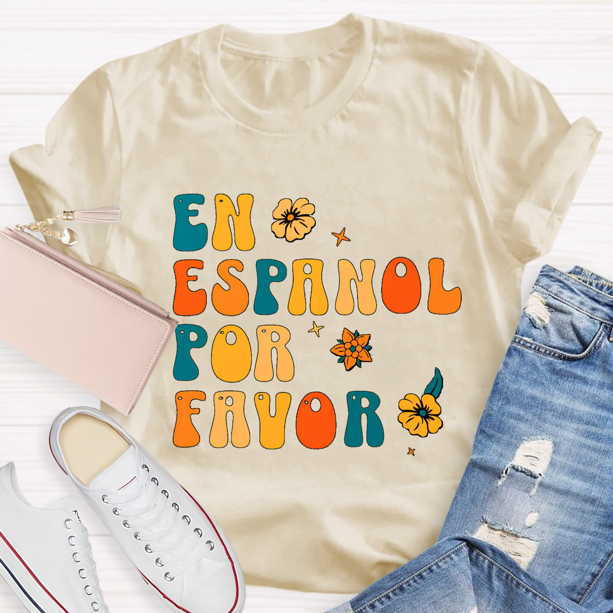 Retro En Español Por Favor Spanish Teacher T-Shirt