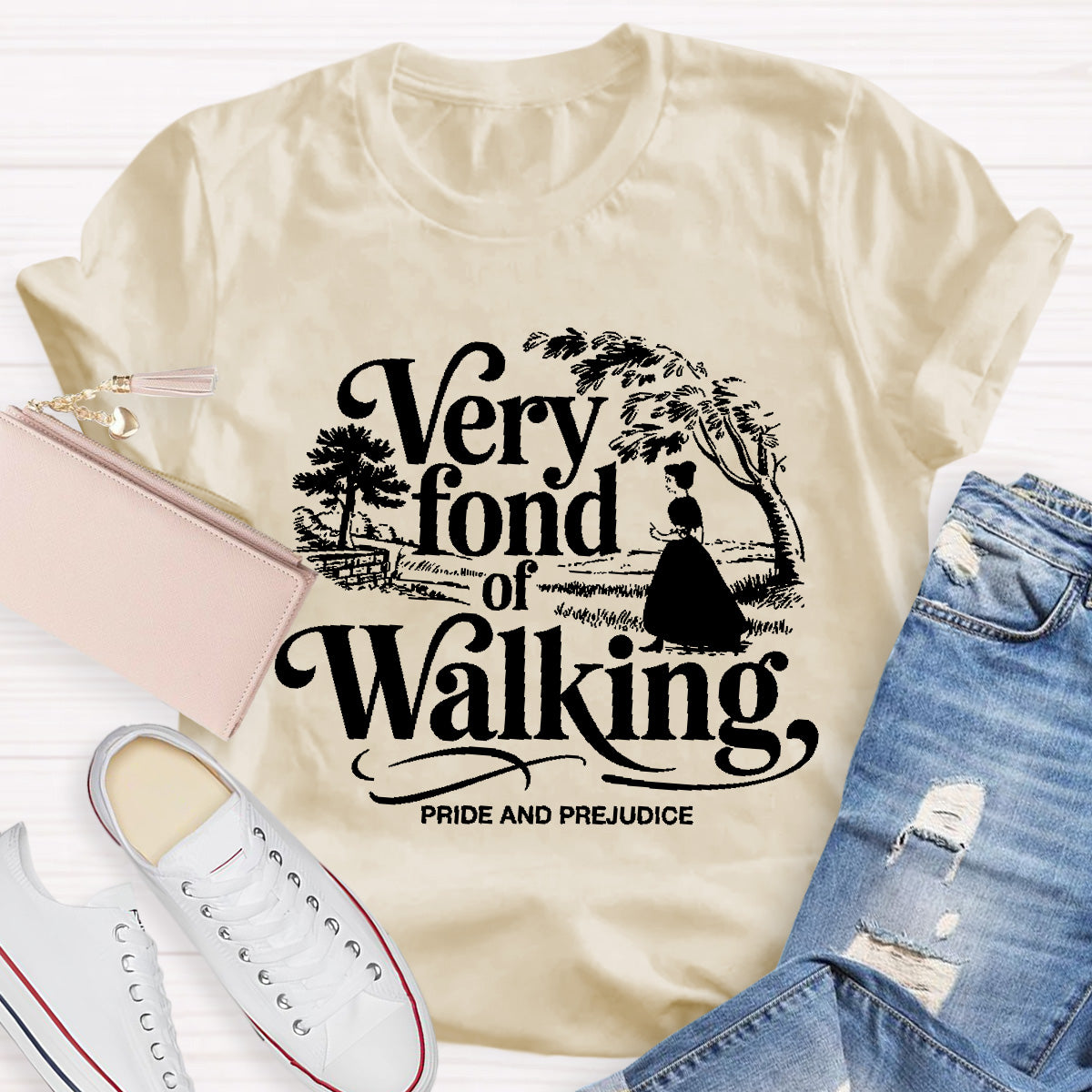 Very Fond Of Walking Teacher T-Shirt