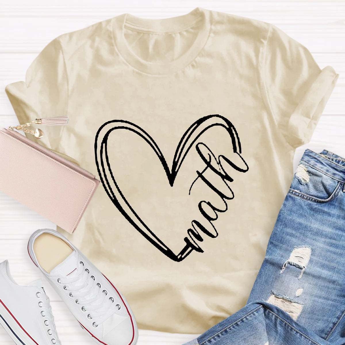 Math Heart Teacher T-Shirt