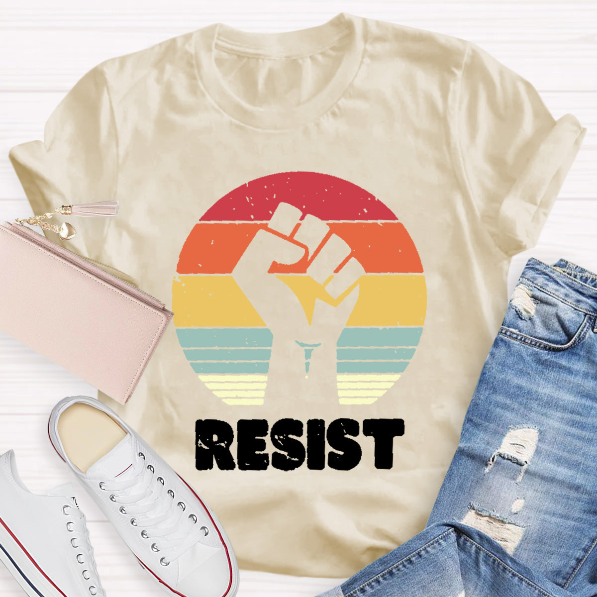 Resist Fist Teacher T-Shirt