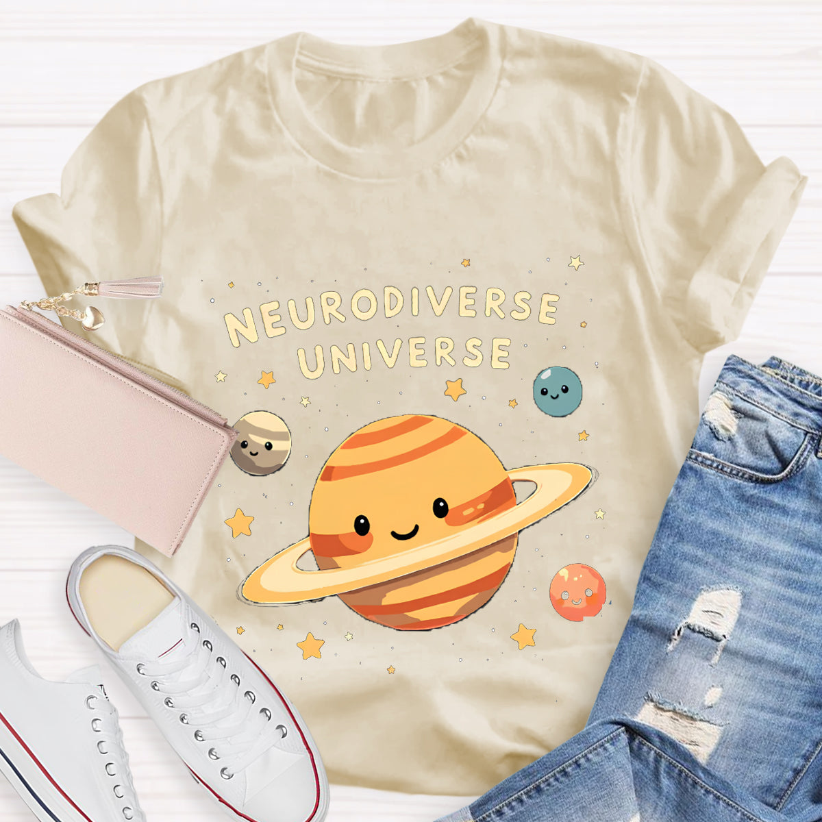 Autism Awareness Neurodiverse Universe Teacher T-Shirt