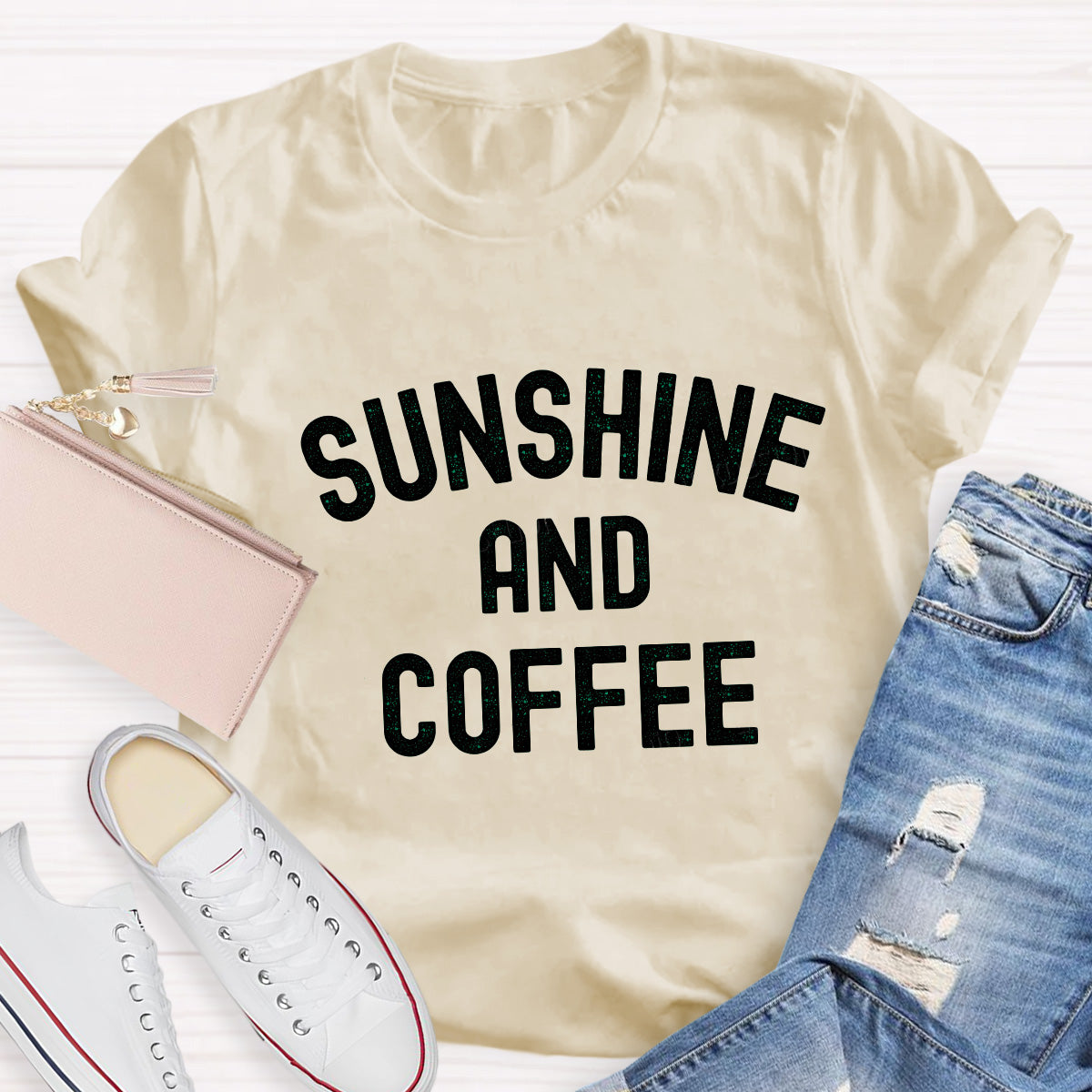 Sunshine And Coffee Teacher T-Shirt