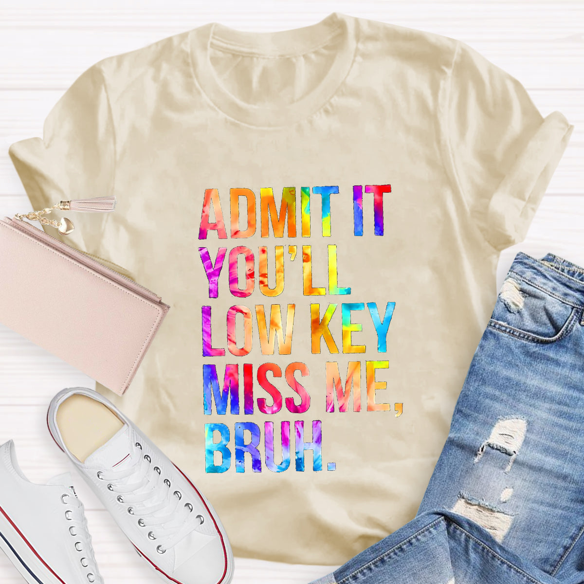 Admit It You'll Low Key Miss Me Bruh Teacher T-Shirt