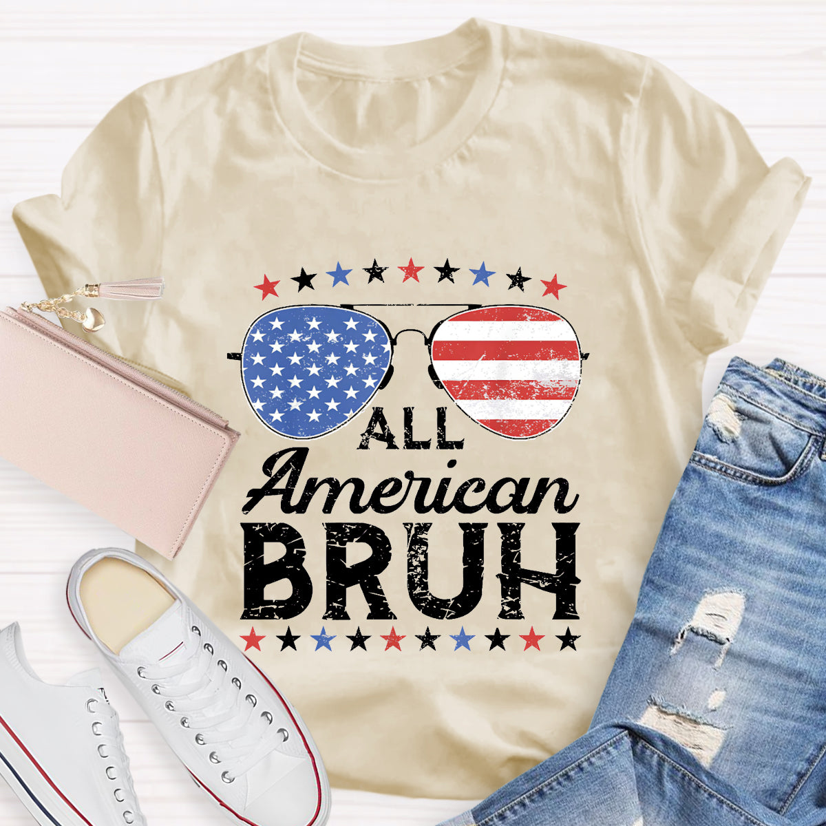 All American Bruh Teacher T-Shirt