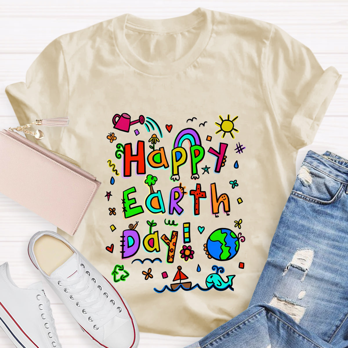 Floral Happy Earth Day T-Shirt
