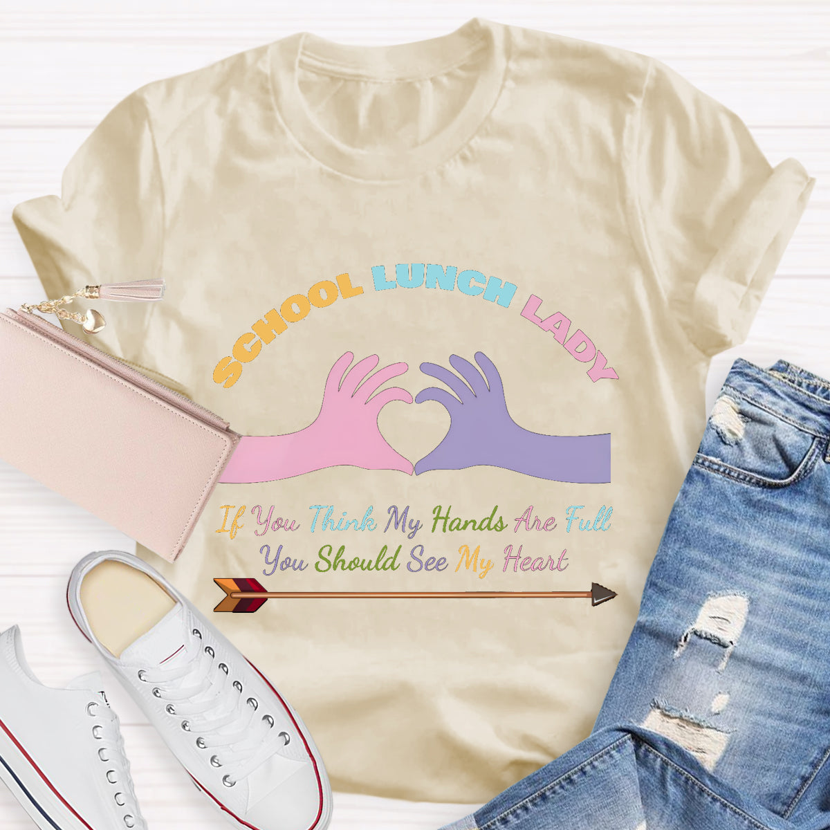 School Lunch Lady You Should See My Heart Teacher T-Shirt