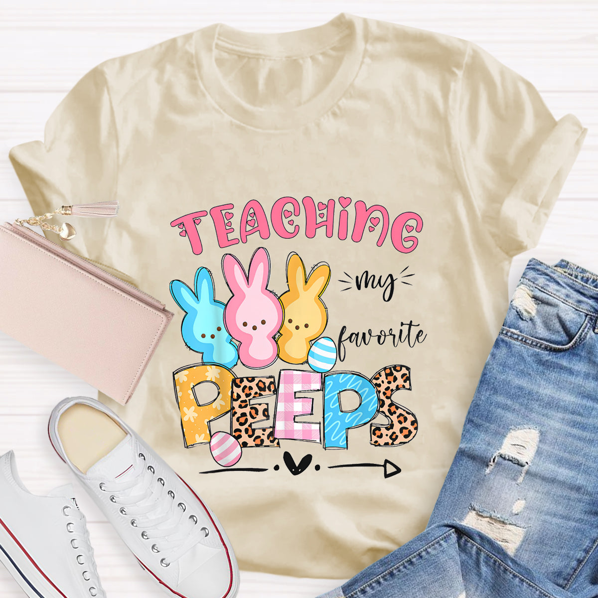 Teaching My Favorite Peeps Easter Teacher T-Shirt