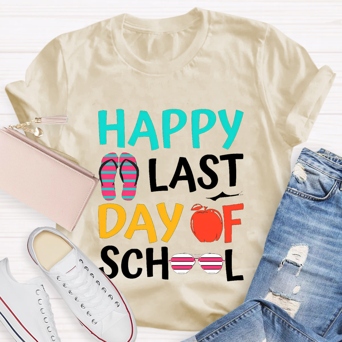 Happy Last Day Of School Beach Summer T-Shirt