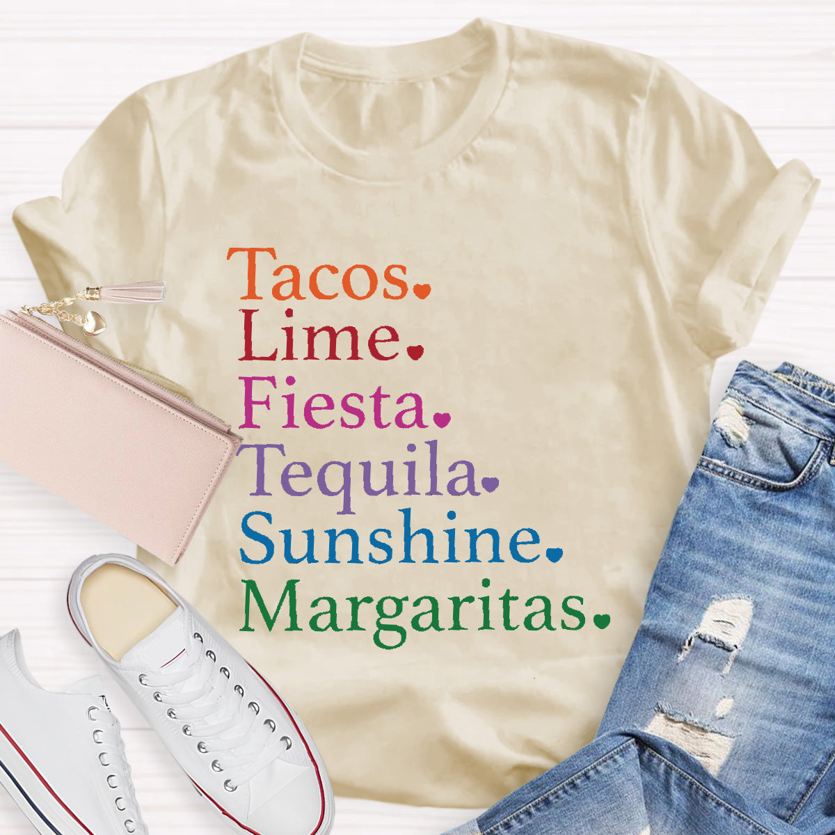 Tacos Lime Fiesta Tequila Margaritas Spanish Teacher T-Shirt