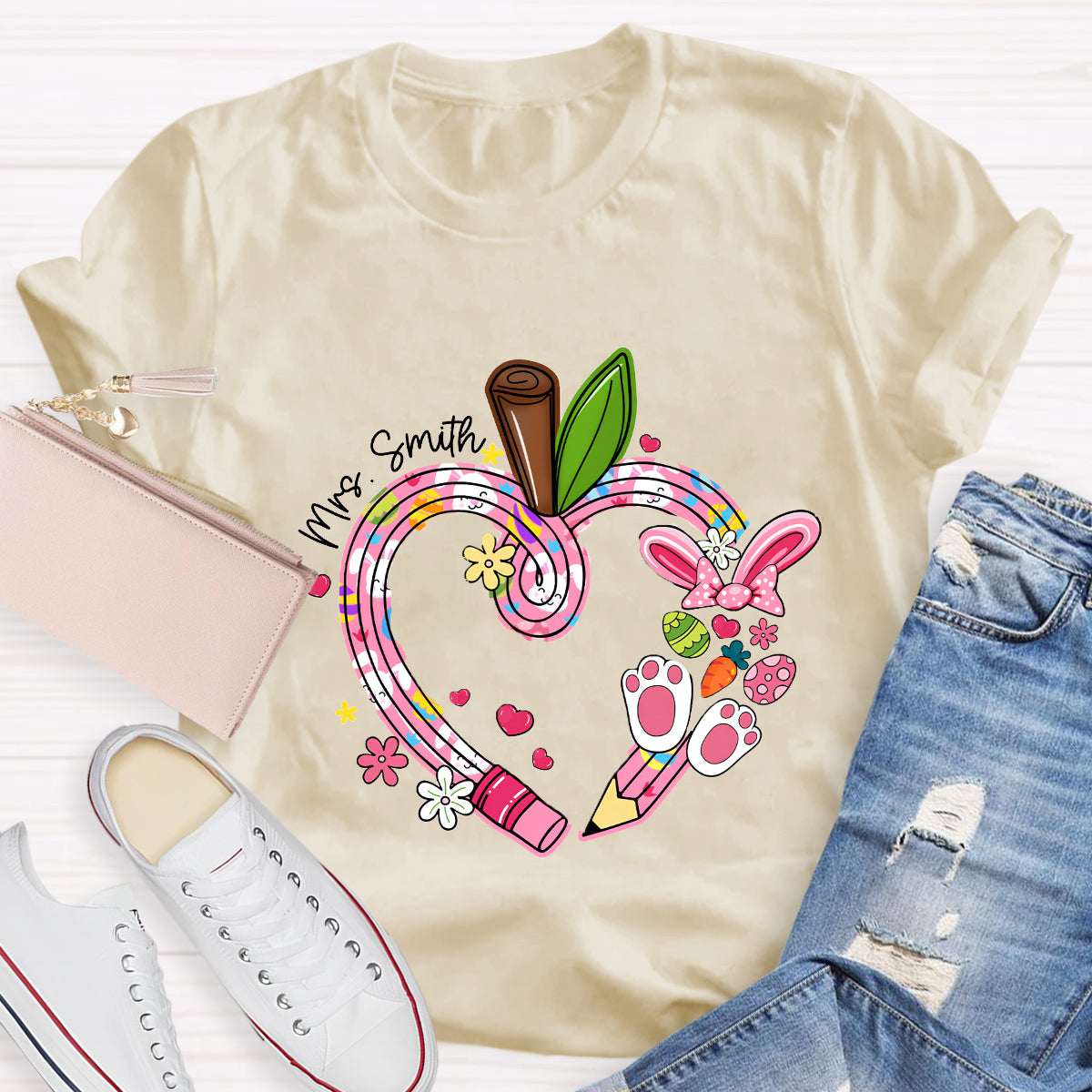 Personalized Name Easter Bunny T-Shirt
