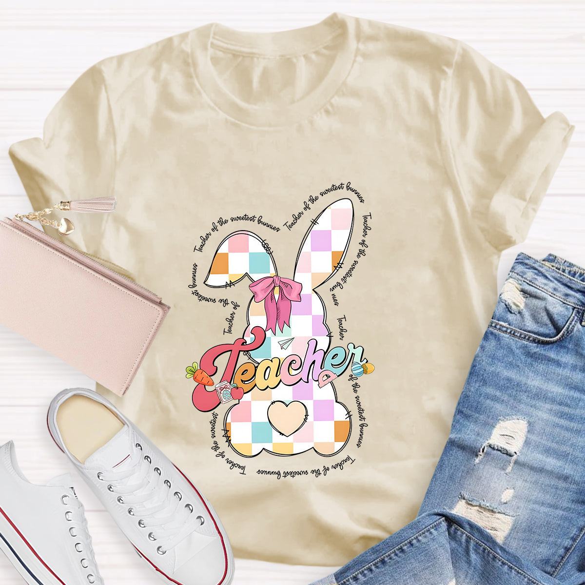 Teaching Of The Sweetest Bunnies Teacher T-Shirt