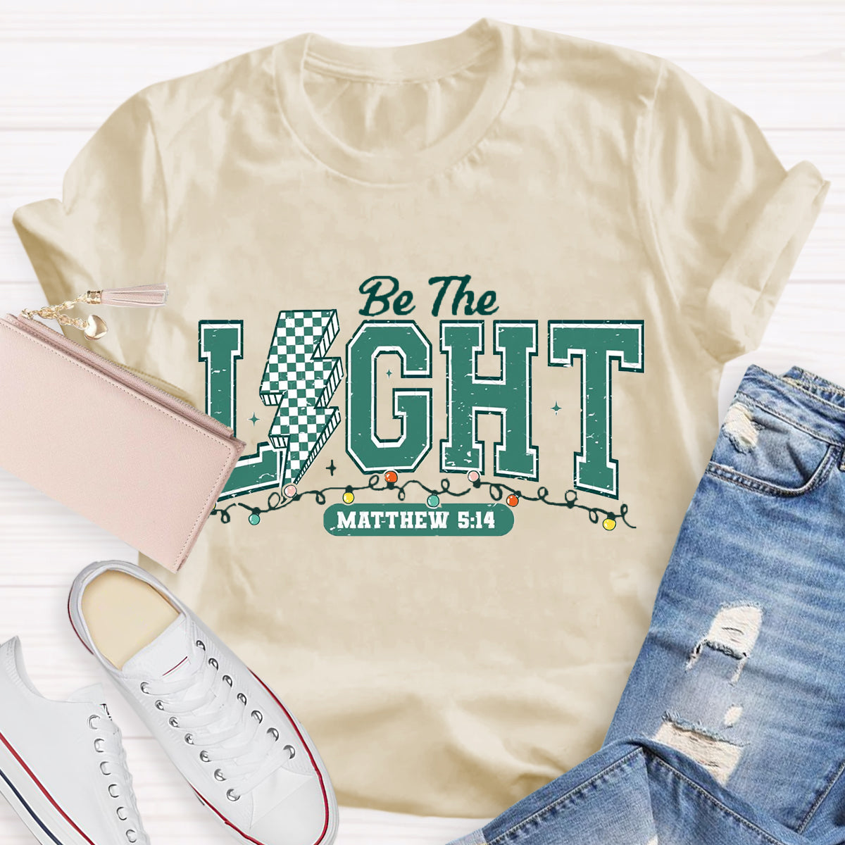 Be The Light Plaid T-Shirt