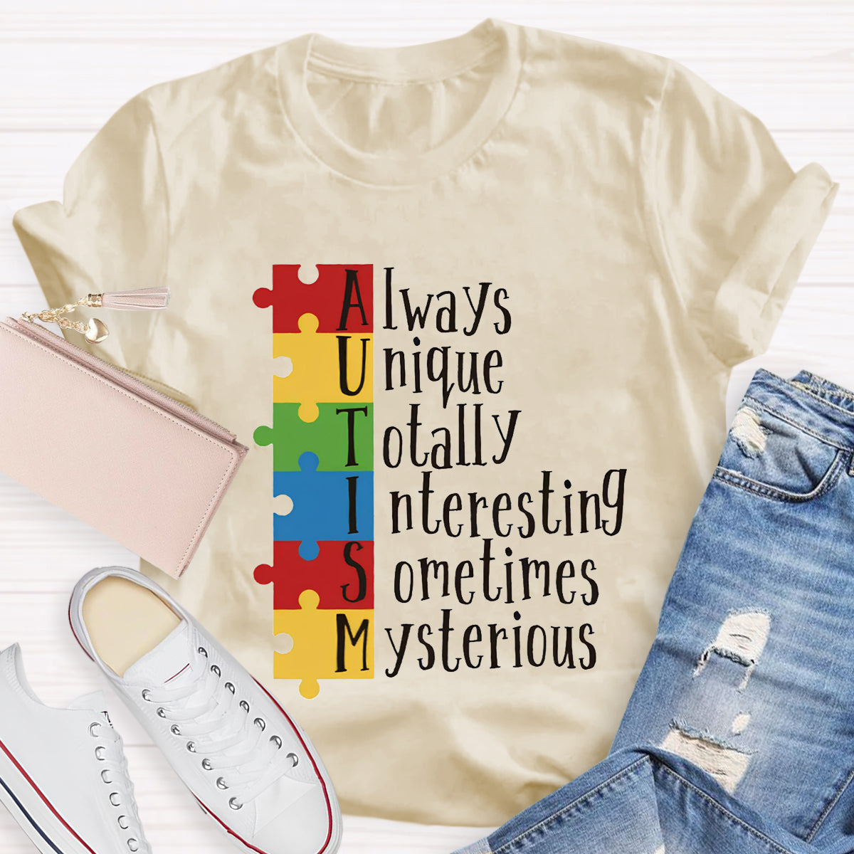 Autism Always Unique Totally Interesting Sometimes Mysterious T-Shirt