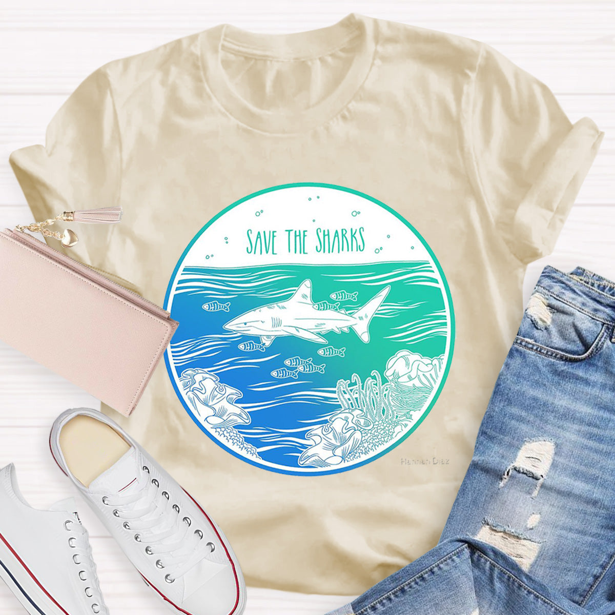 Save The Sharks Teacher T-Shirt