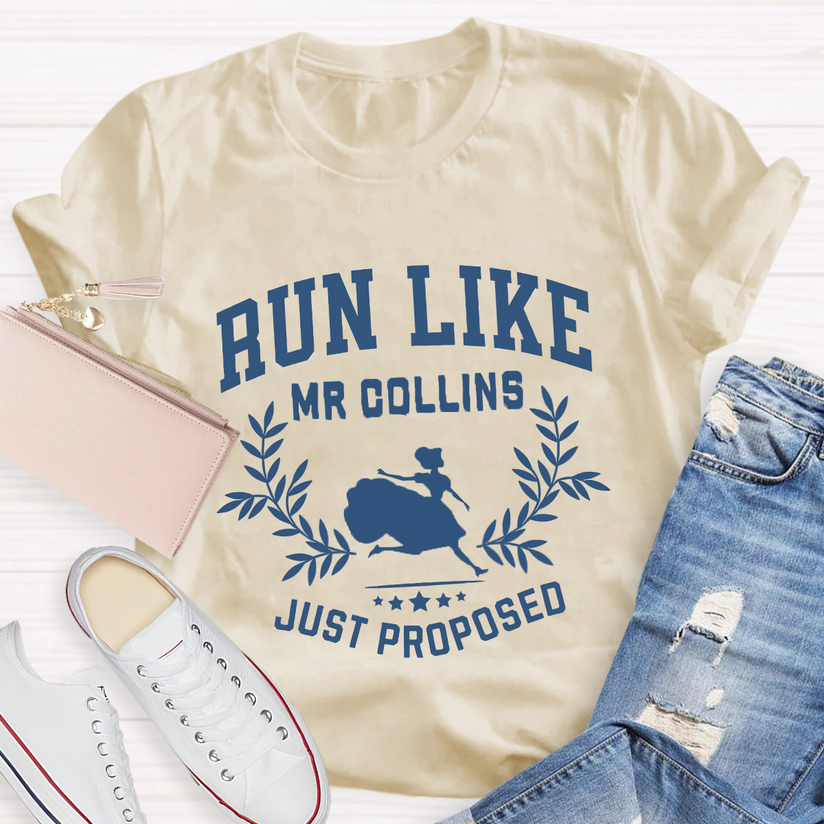 Run Like Mr Collins Just Proposed Teacher T-Shirt