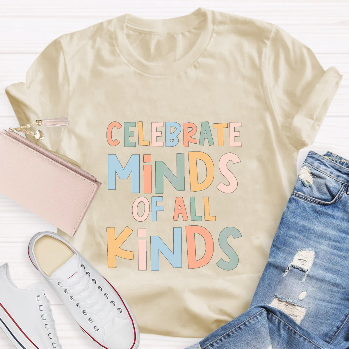 Celebrate Minds Of All Kinds Teacher T-Shirt